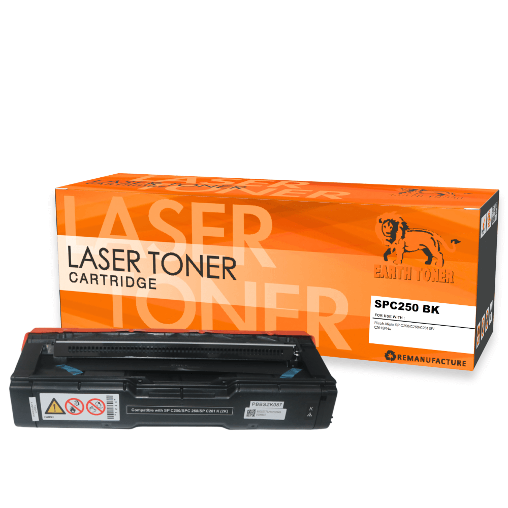 หมึกพิมพ์เลเซอร์ EARTH TONER รุ่น RICOH SPC250/SPC260/SPC261 สีดำ